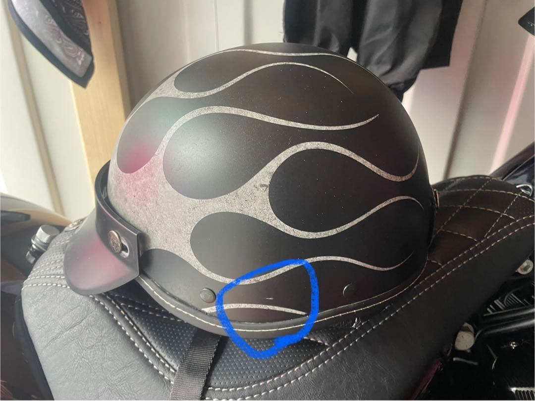 最終値引き！ハーレーダビッドソン 半帽ヘルメット フレイムデザイン