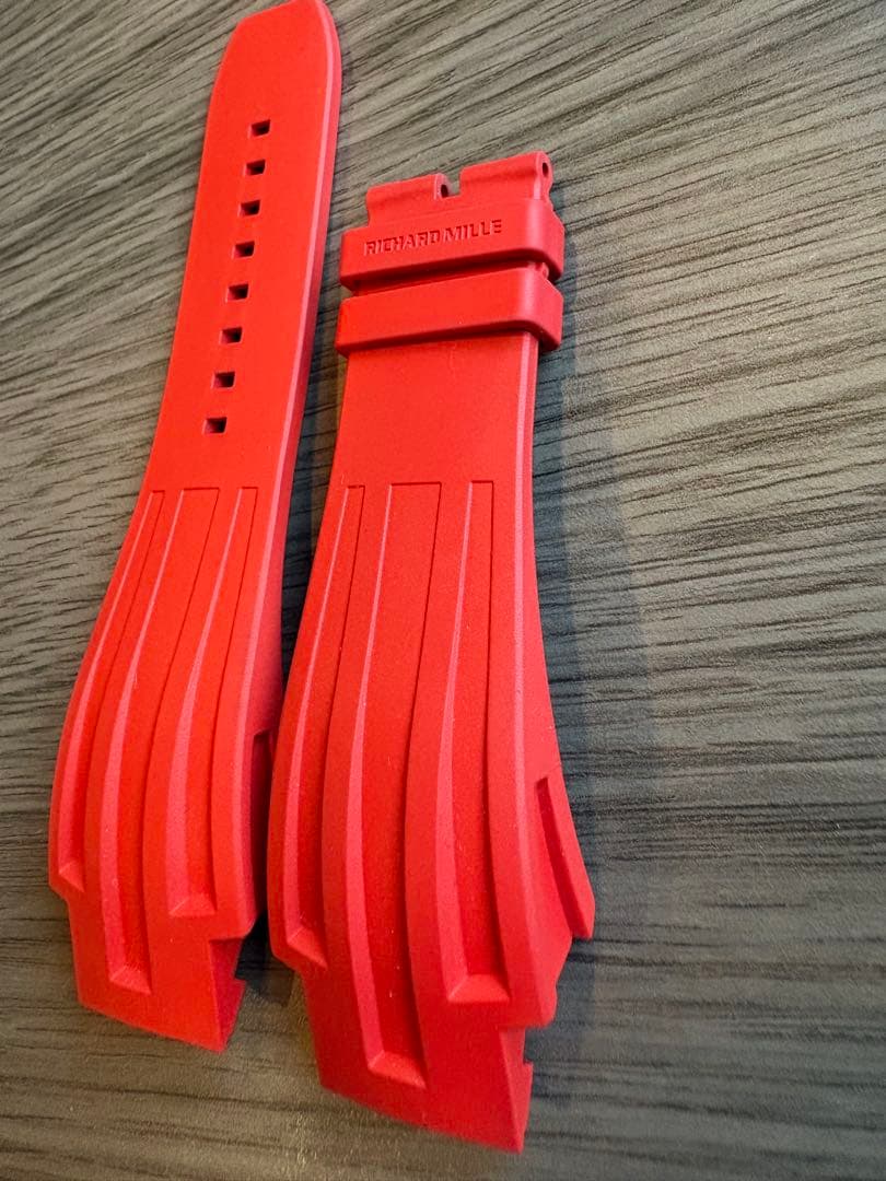 リシャールミル RICHARD MILLE 25 L 用 ラバーベルト レッド