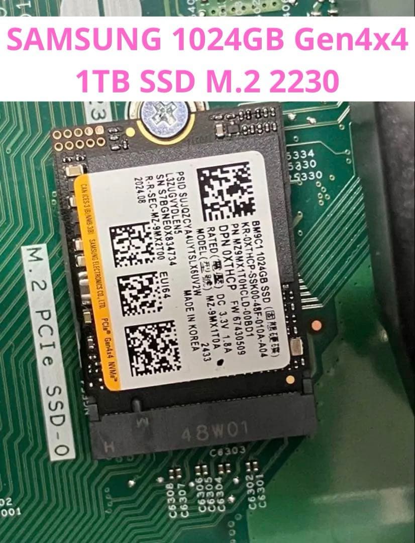 内蔵型SSD SAMSUNG BM9C1 1TB Nvme Gen4x4 M.2 2230