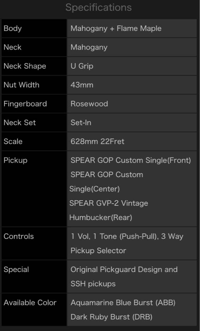 SPEAR スピアー / Tomcat Gothic Edition