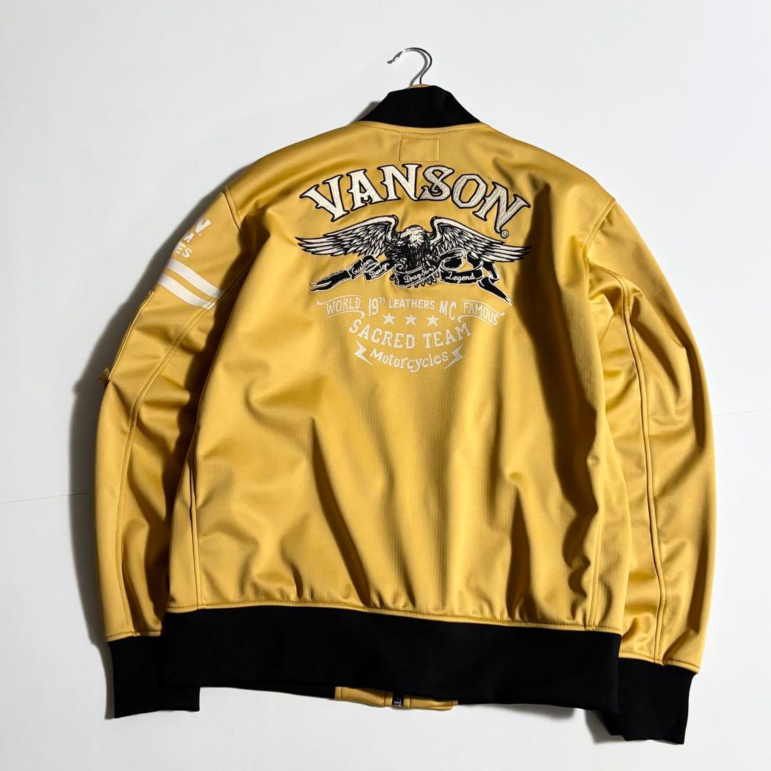 新　VANSON　バンソン　マスタード　ライダースジャケット　L