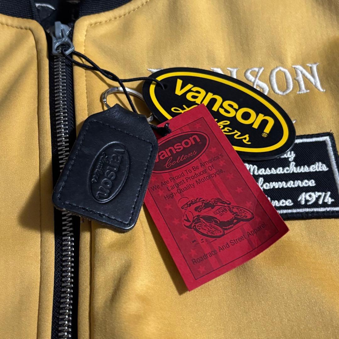 新　VANSON　バンソン　マスタード　ライダースジャケット　L
