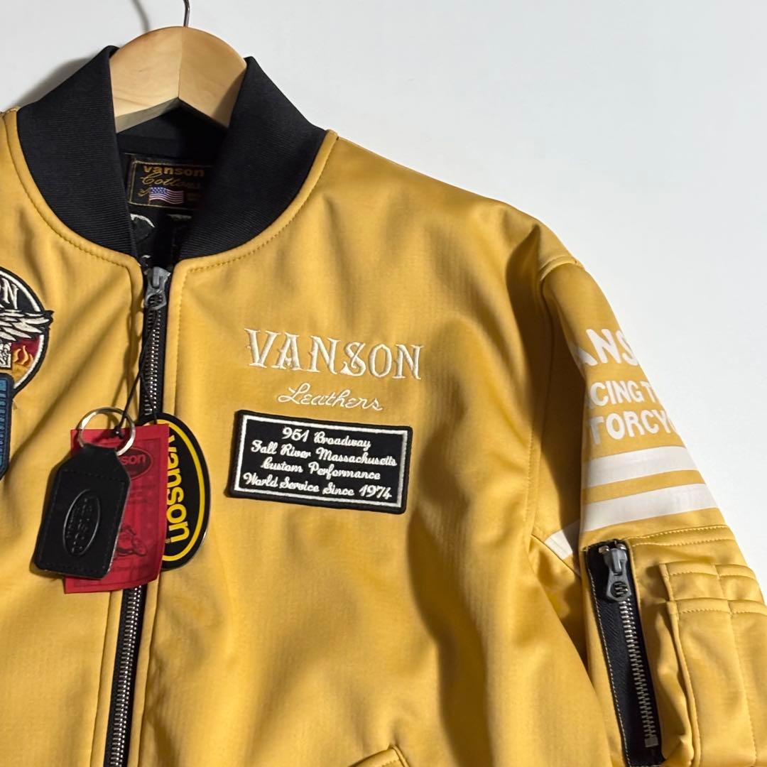 新　VANSON　バンソン　マスタード　ライダースジャケット　L