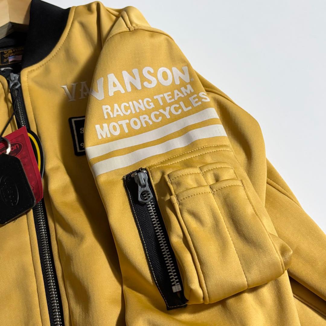 新　VANSON　バンソン　マスタード　ライダースジャケット　L