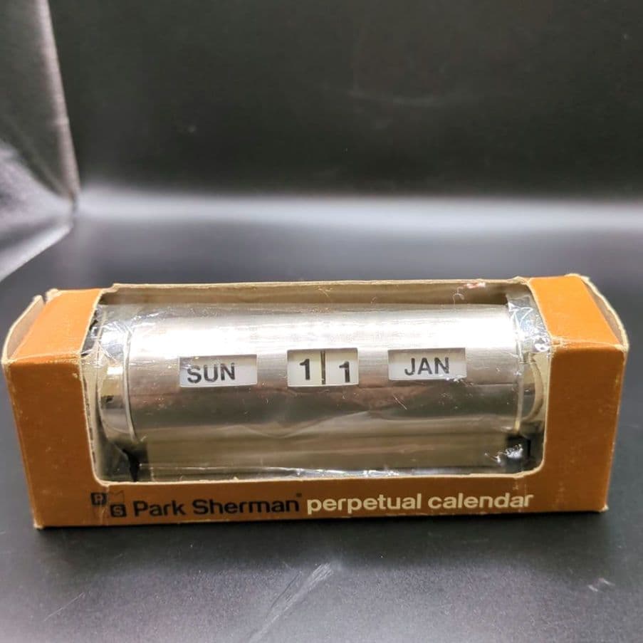 パークシャーマン 卓上デスクカレンダー ヴィンテージ レトロ 箱付き