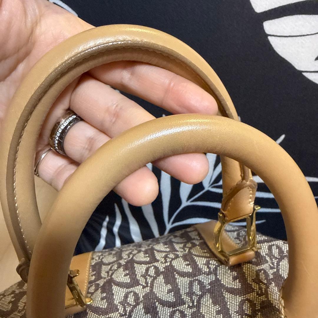 Dior ブラウンキャンバスハンドバッグ 中型