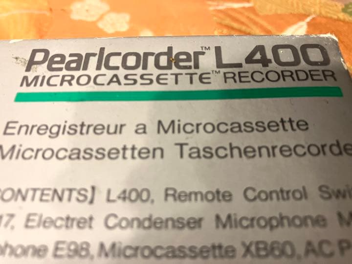 ポータブルプレーヤー OLYMPUS Pearlcorder L400