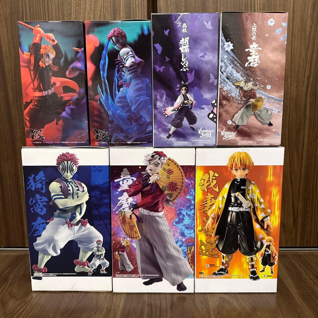 鬼滅の刃　フィギュア7体セット　童磨/我妻善逸B/猗窩座/胡蝶しのぶ/煉獄杏寿郎