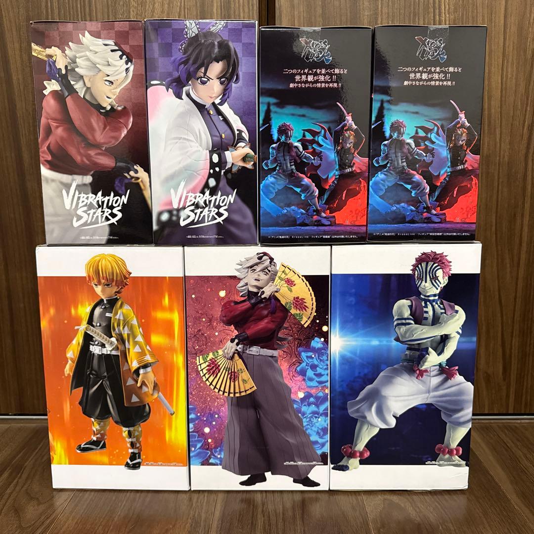 鬼滅の刃　フィギュア7体セット　童磨/我妻善逸B/猗窩座/胡蝶しのぶ/煉獄杏寿郎