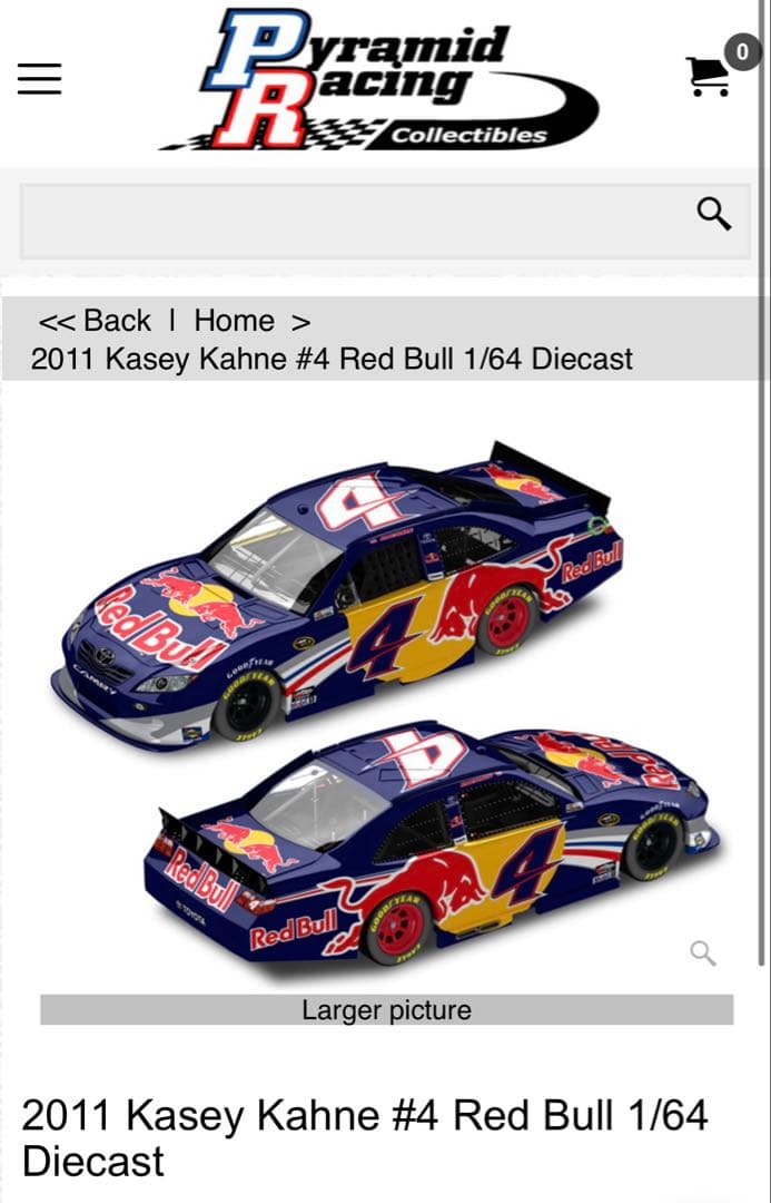 ナスカー NASCAR 1/64 ケーシー・ケイン　レッドブル　2011