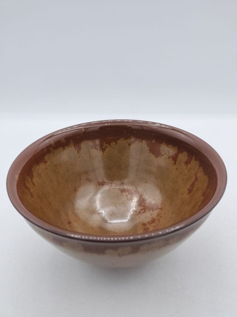 c412 数茶碗 金結晶 加藤藤山 10客 木箱 茶道具 古物