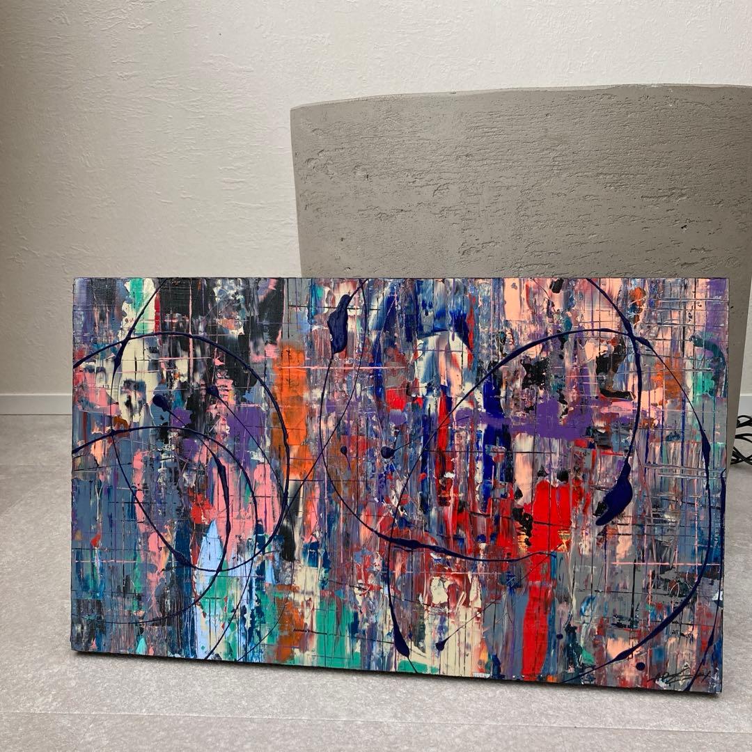 モダン インテリア アートパネル 絵画 抽象画 クール 現代アート 原画