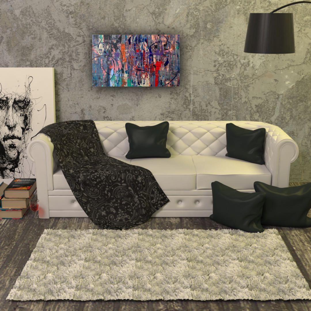 モダン インテリア アートパネル 絵画 抽象画 クール 現代アート 原画