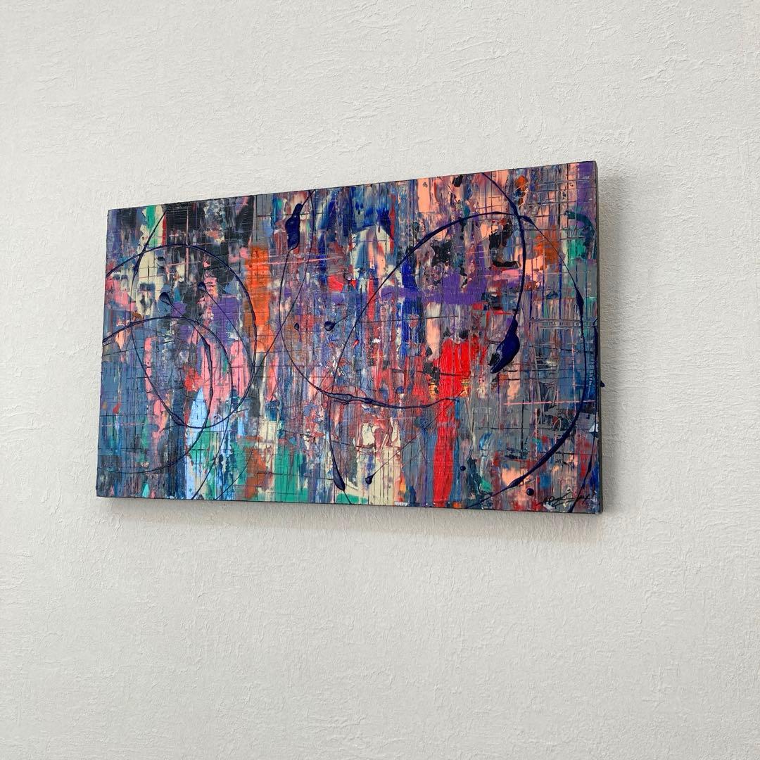 モダン インテリア アートパネル 絵画 抽象画 クール 現代アート 原画