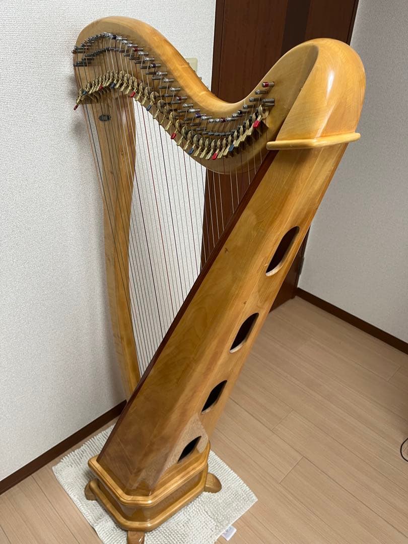 ◆直接取引◆ 横浜◆ 青山ハープ　36弦　弦楽器　良好　ハープ本体