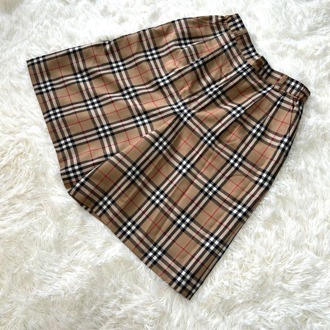 バーバリー キュロット パンツ ヴィンテージ ノバチェック ベージュ Ｍ