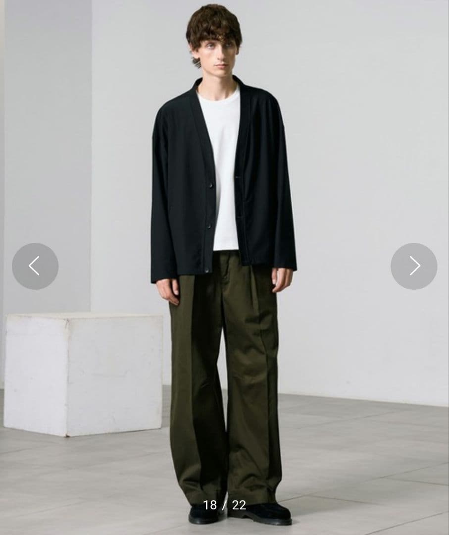 美品★パブリックトウキョウ　PUBLIC CHINOS バレルレッグイージー　M