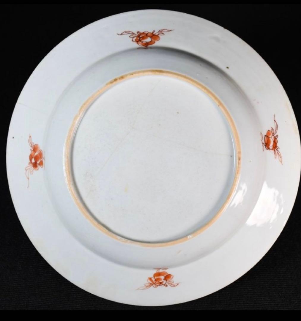 中国古美術品　清の雍正時代　粉彩花文皿　本物保証