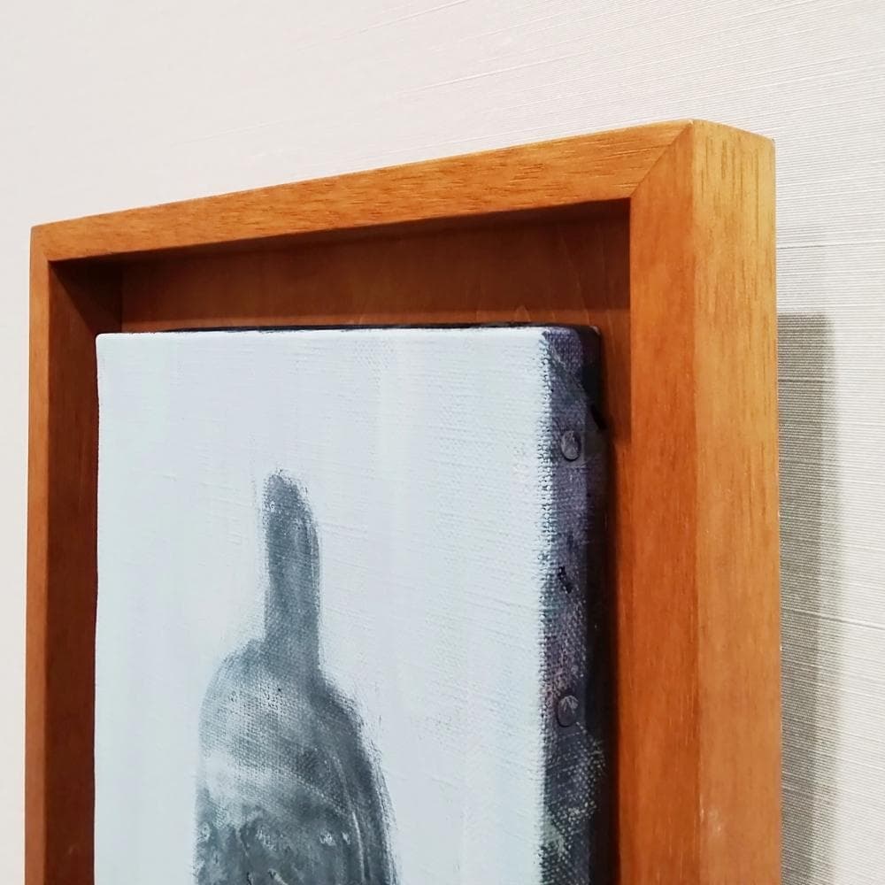 内野隆文　ワインボトル　絵画　F0号　静物画　キャンバス　現代アート　美術　額付