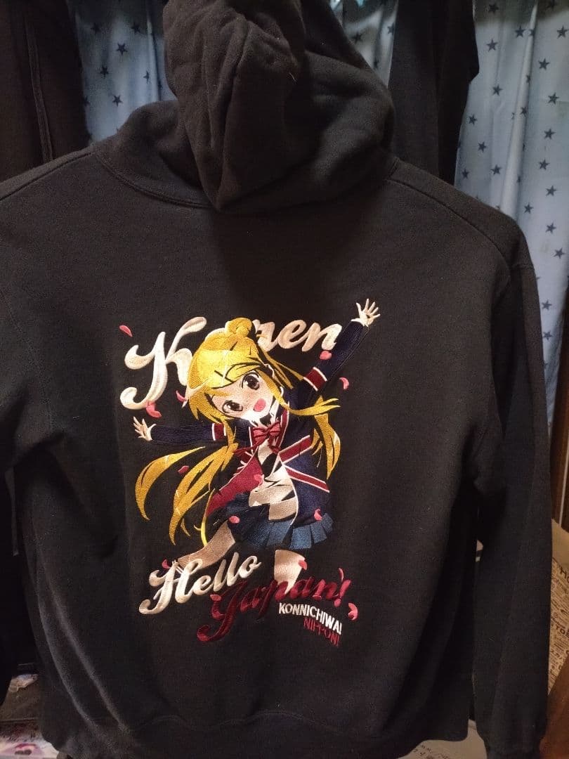 九条カレン 刺繍ジップパーカー [ハロー！！きんいろモザイク] Lサイズ