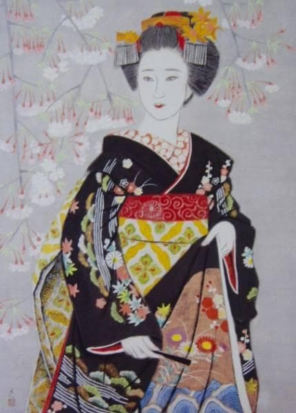 小市美智子、【おひろめ】、希少な額装用画集より、新品額装付