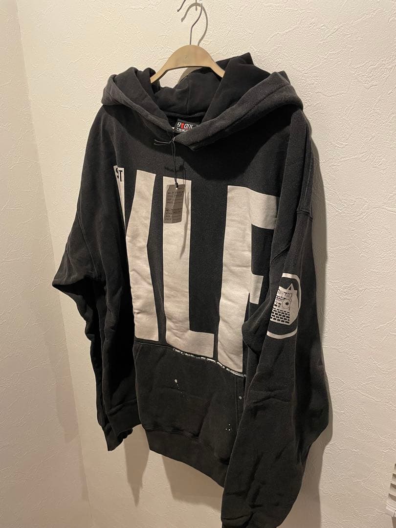 25SS SAINT KLF フード付きパーカー 黒 L