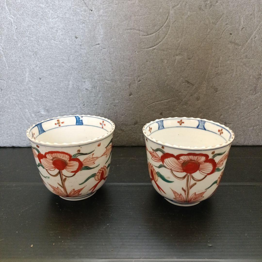 古伊万里　色絵蕎麦猪口