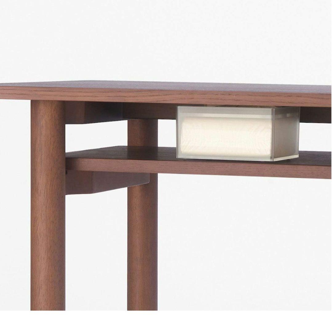 レア　廃盤品　無印良品 木製ローテーブルオーク材 　ウォルナット色