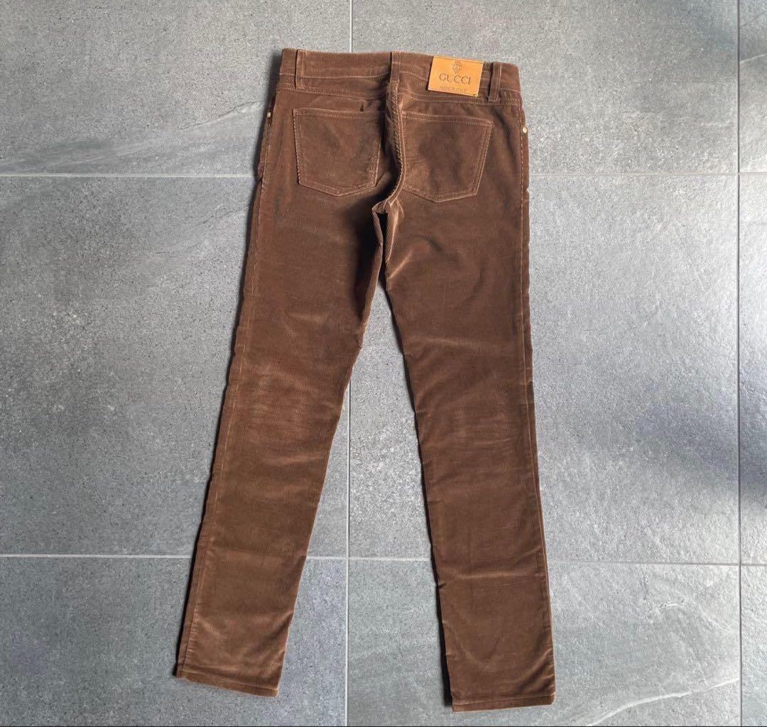 グッチ GUCCI 良質コーデュロイパンツ　美脚　ブラウン　美品 レア
