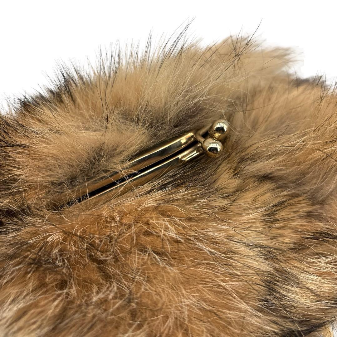 美品】 D&G ドルガバ 　ファー　ショルダーバッグ 　 レザー　ロゴ　　金具