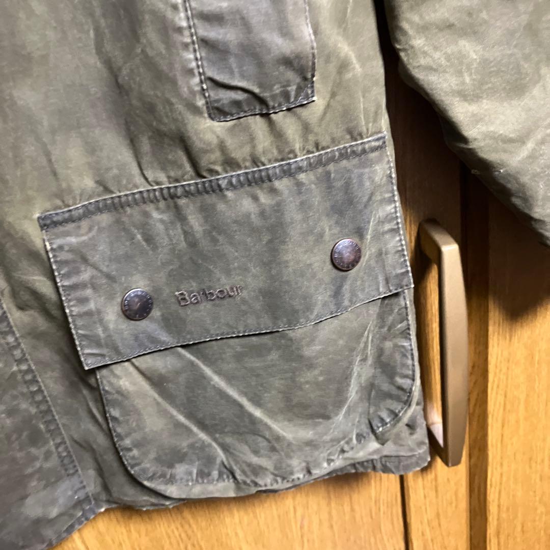値下‼️Barbourノンオイルジャケット セージグリーン