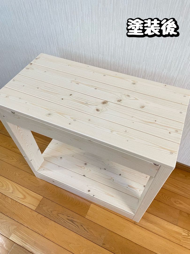 60サイズ水槽が上下に置ける水槽台　薄いホワイトカラー