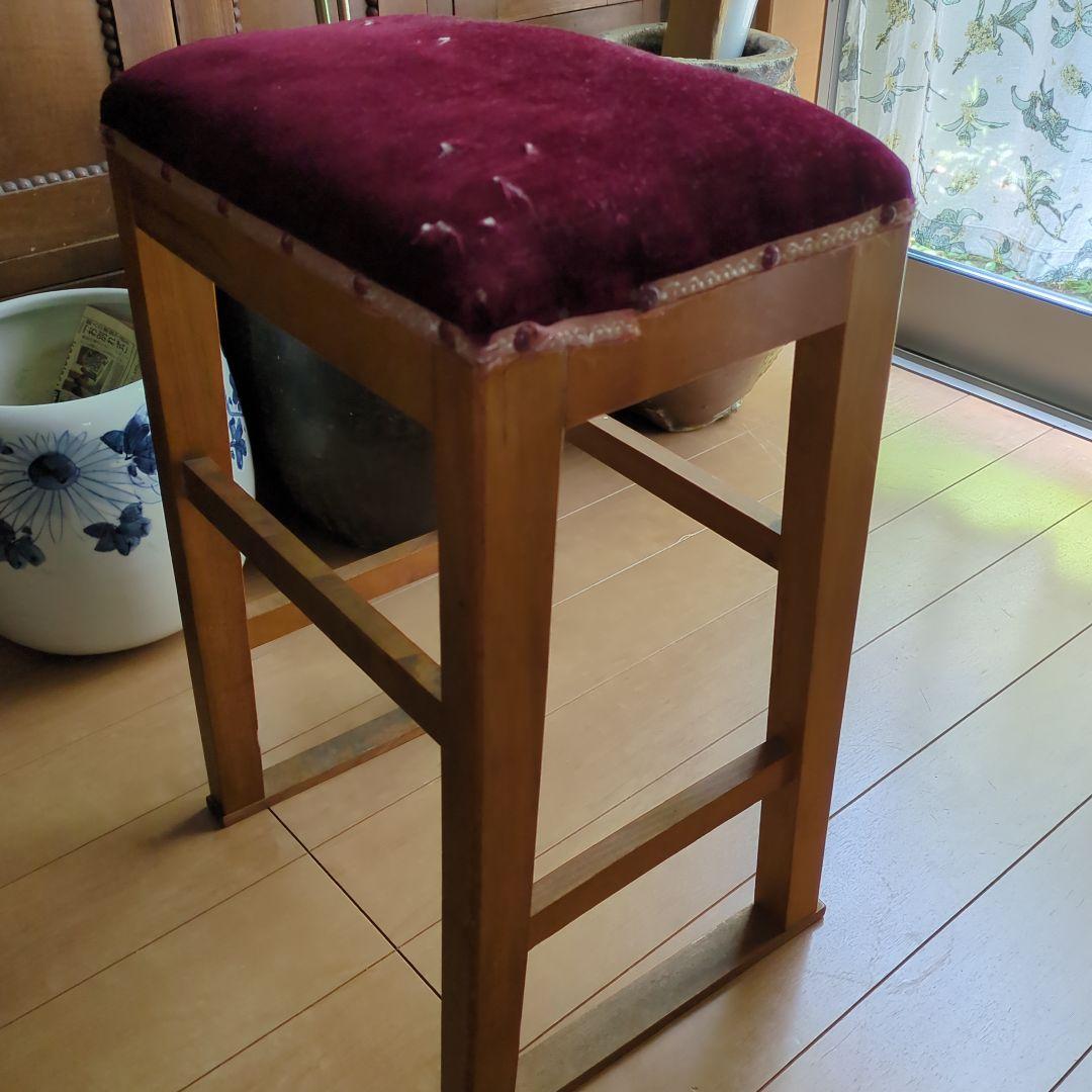 アンティーク　ミシンの椅子　イス　スツール　古民家