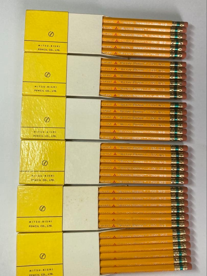 三菱鉛筆　真崎大和　事務用鉛筆　590 6ダース　箱入り No.2