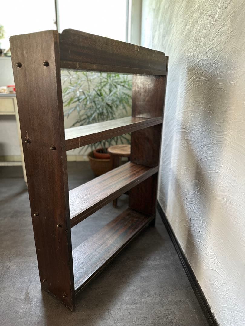 木製本棚　古道具　アンティーク　マガジンラック