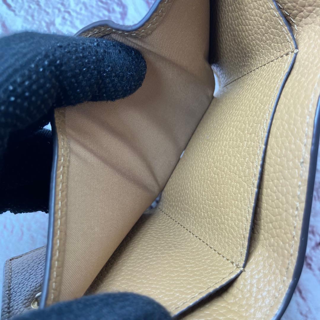 極美品✨トリーバーチ 三つ折り財布 マックグロー シボ革 レザー ステッチ