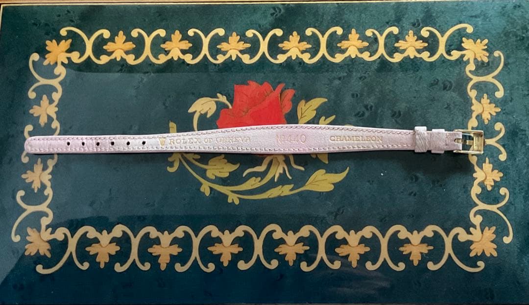 希少 ロレックス カメレオン 替えベルト 純正ベルト 純正尾錠ゴールド付き