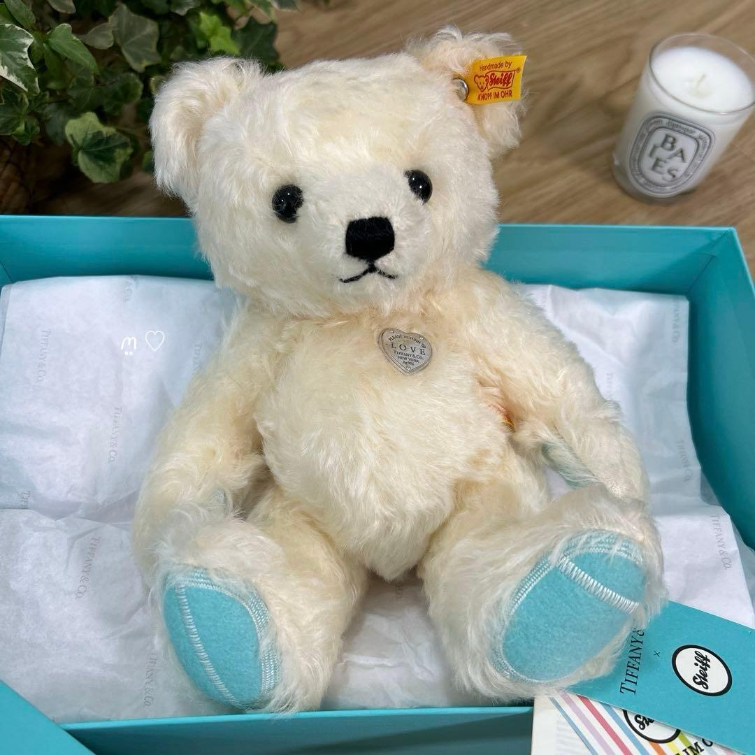 リターントゥティファニーラブテディベア　シュタイフコラボ　ホワイト　ぬいぐるみ