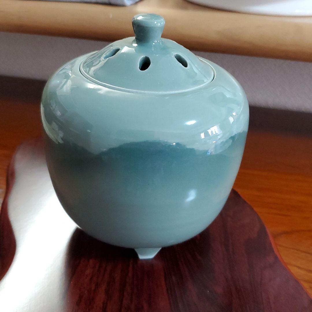 九谷焼　義正　白山香炉　香爐　茶道具　台は付きません。