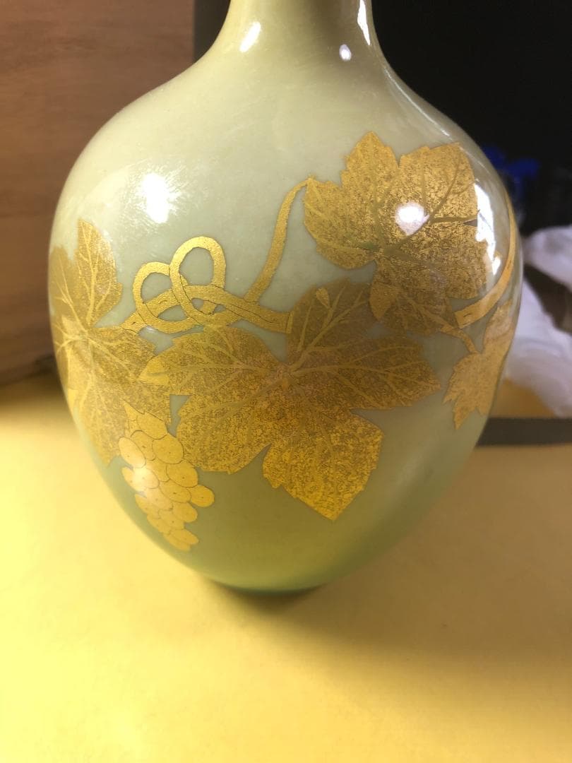 本物　九谷焼 人間国宝吉田美統 花生