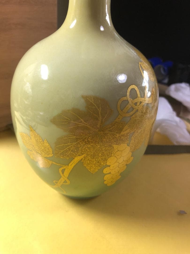 本物　九谷焼 人間国宝吉田美統 花生