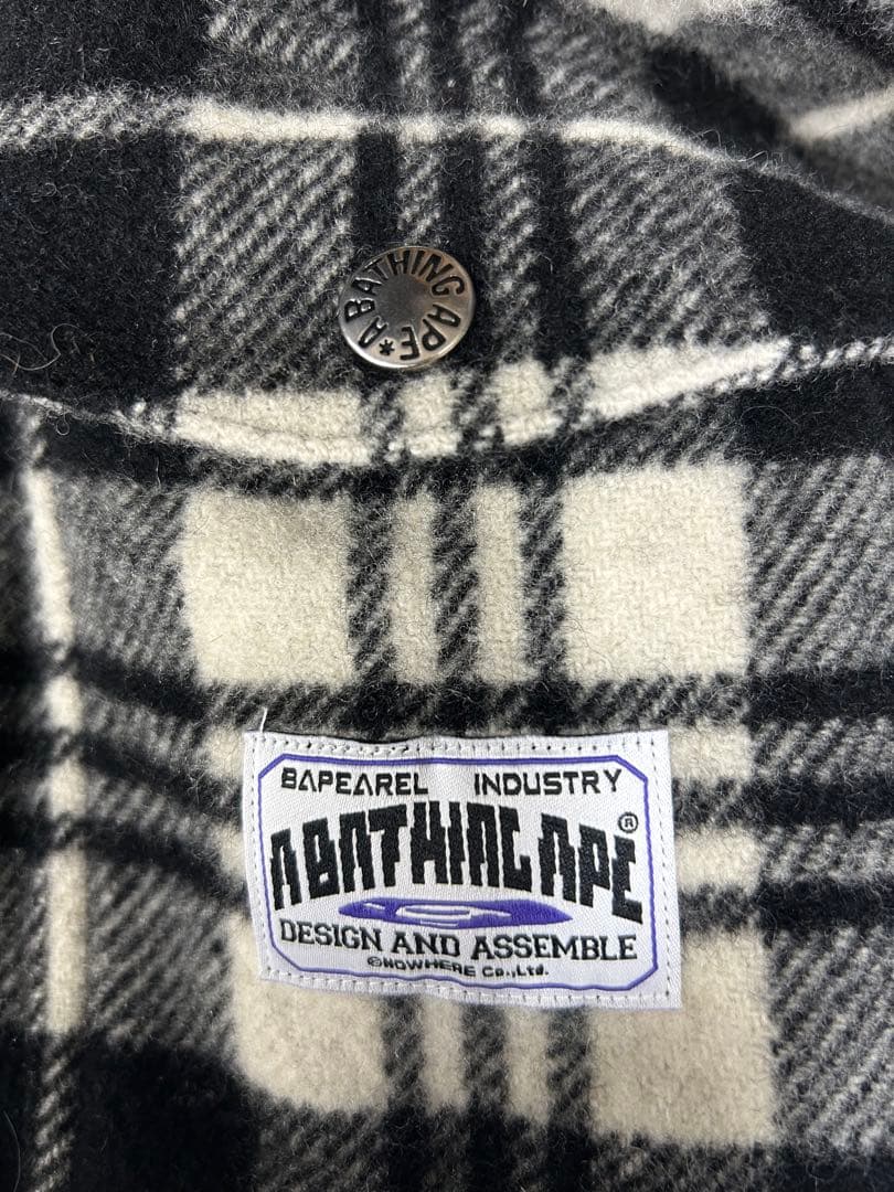 ジャケット・アウター A BATHING APE FOUR POCKETS FLANNEL SHIRT