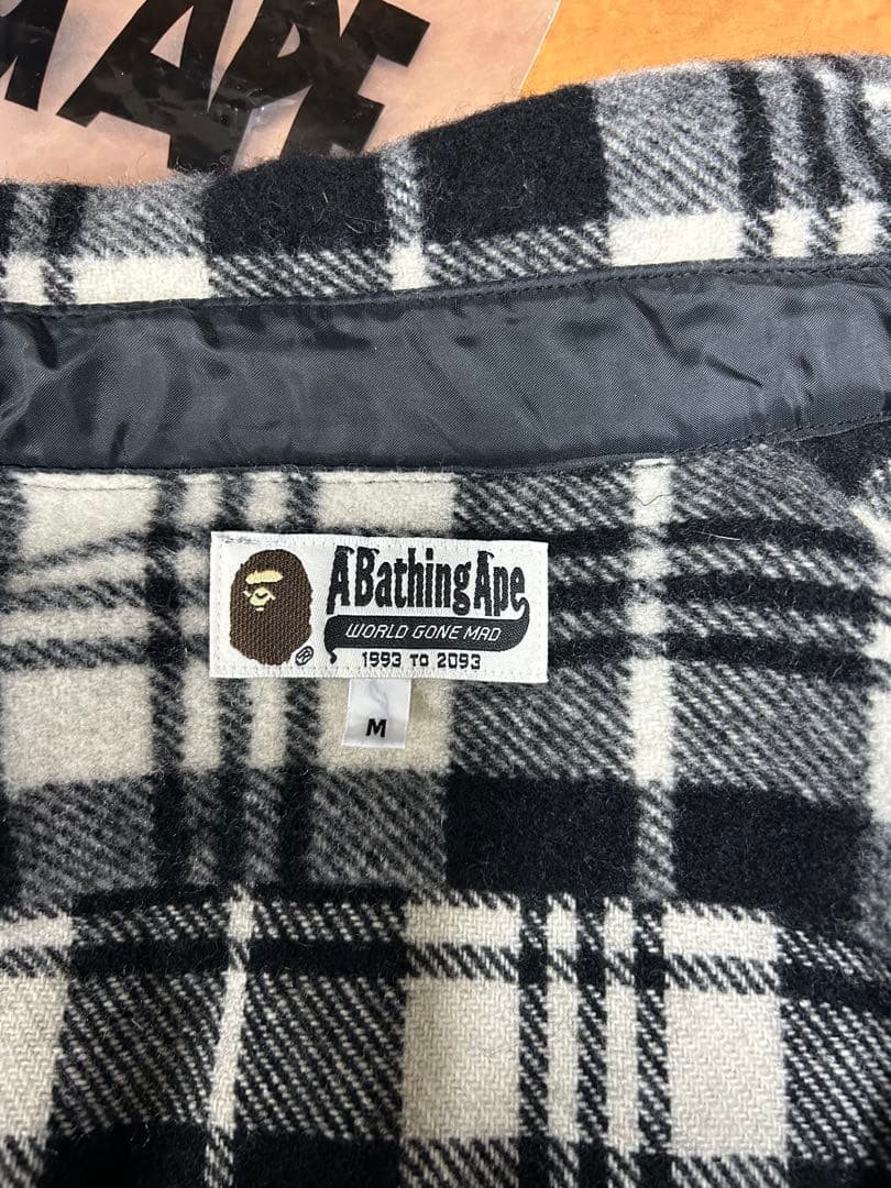 ジャケット・アウター A BATHING APE FOUR POCKETS FLANNEL SHIRT