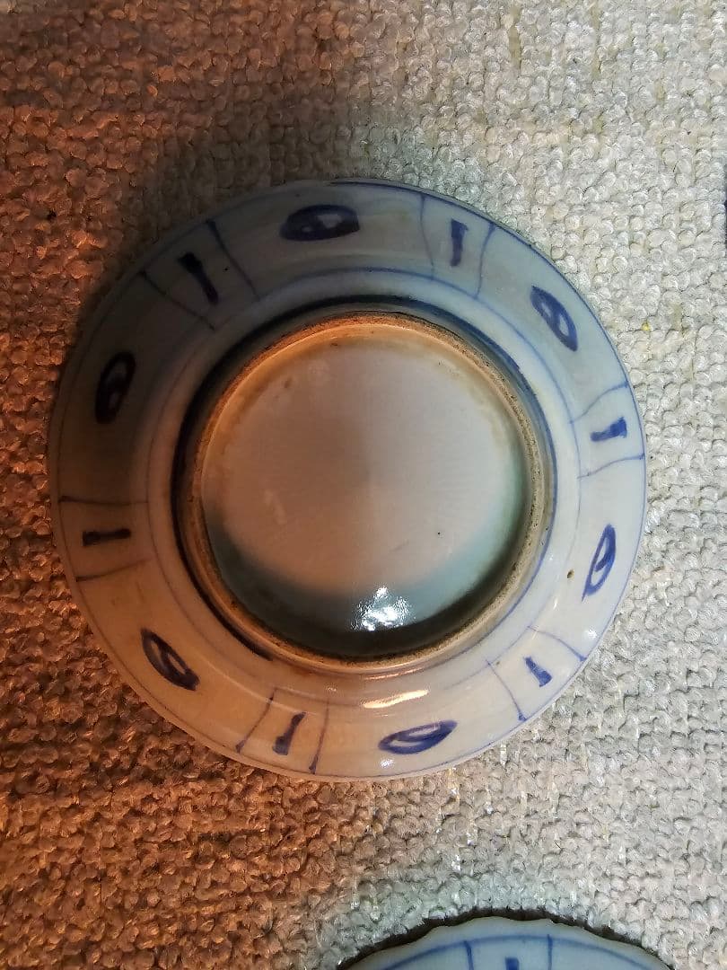 値下げ限界‼️早い者勝ち 新渡品 江戸後期から明治初 芙蓉 花鳥文 9客セット