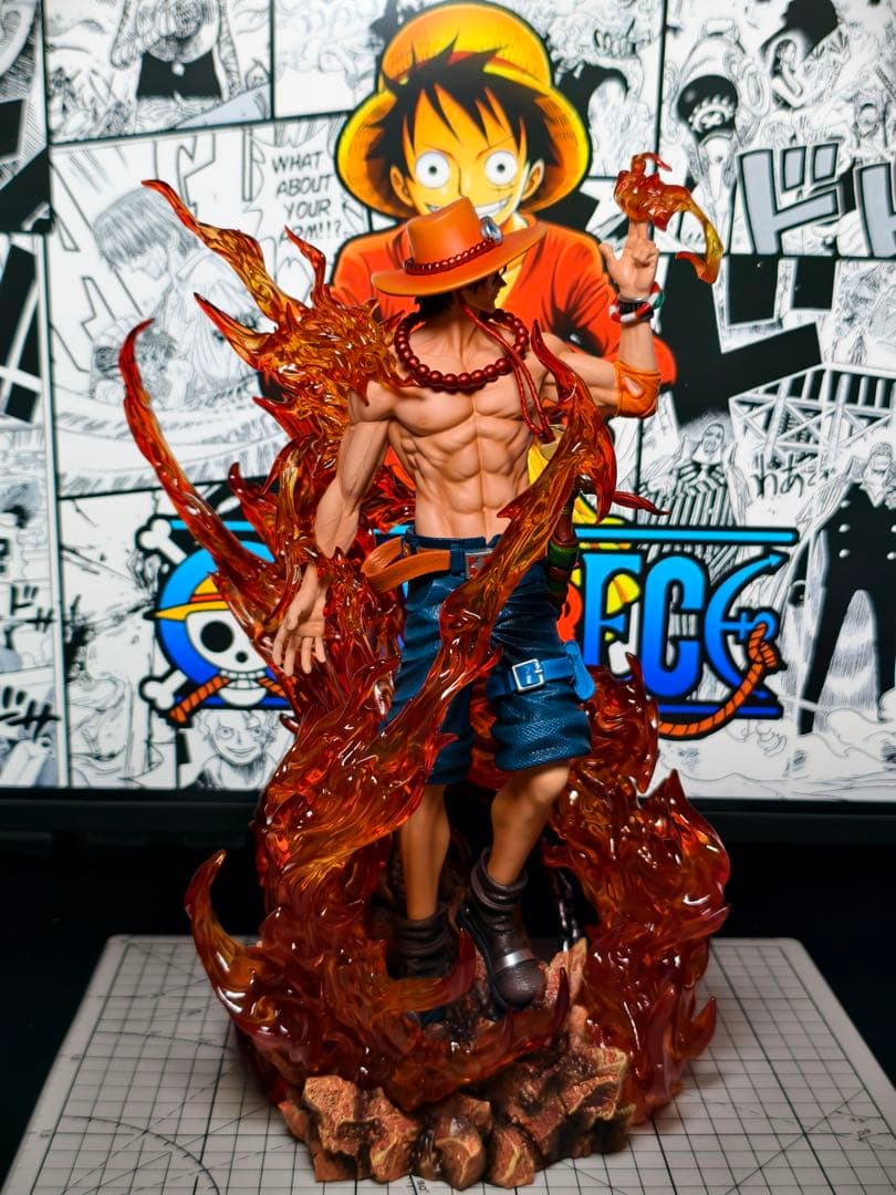 ワンピース エース 回眸 スタチュー 樹脂製 フィギュア 即日発送　実物写真
