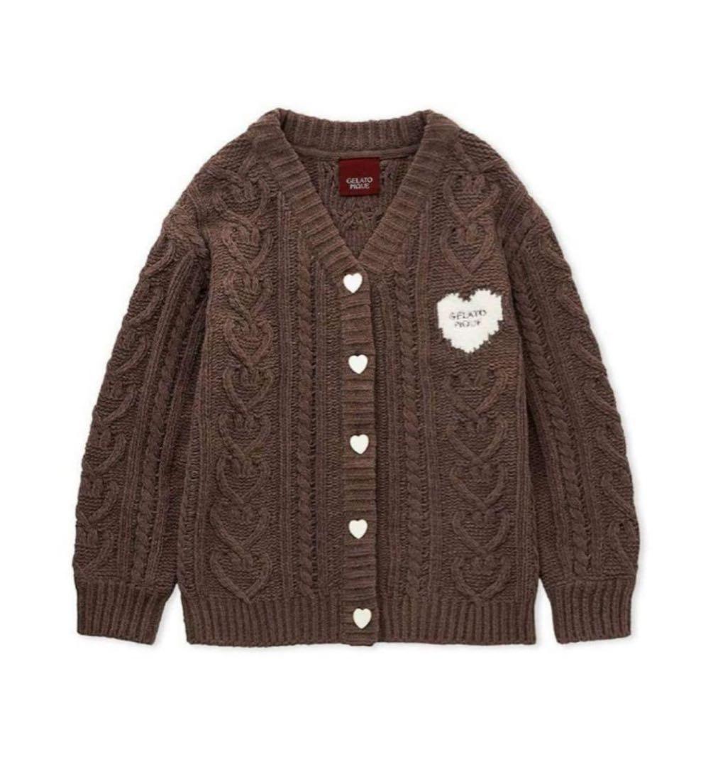 ジェラートピケ　2025 Valentin ハートアラン　カーディガン