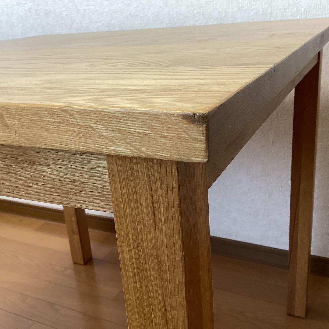 無印良品　ダイニングテーブル　オーク無垢材 80cm
