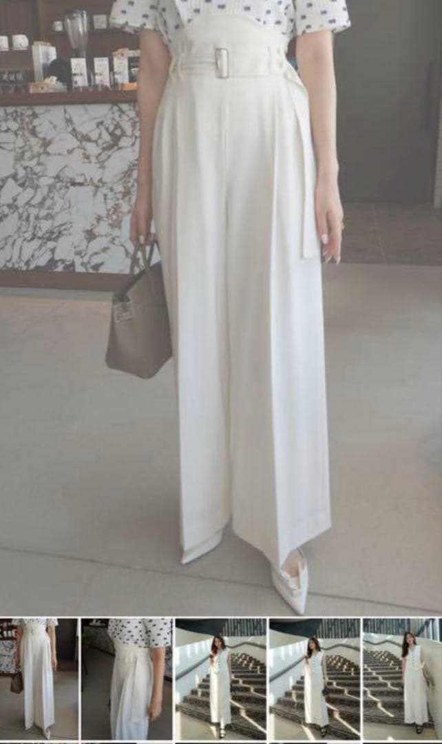 新品　HEYON へヨン　duck pants/ホワイト　ダックパンツ　Sサイズ