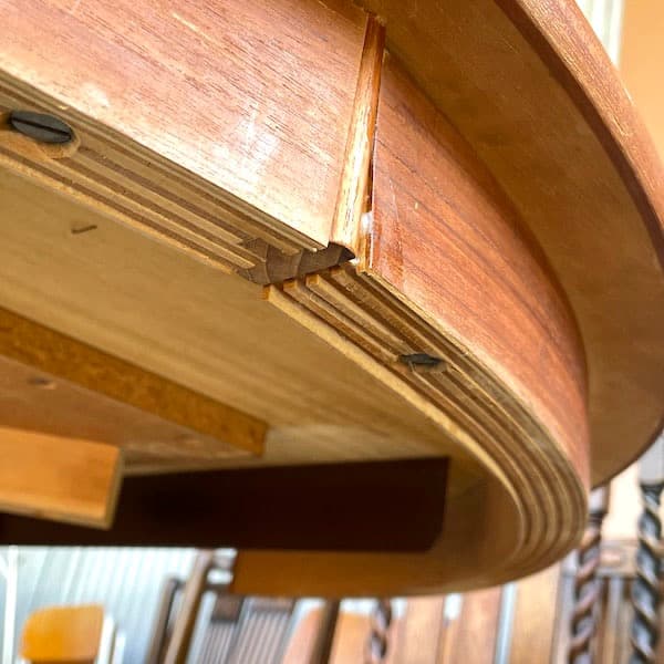 北欧ビンテージ　デンマーク　伸縮ダイニングテーブルテーブル　円形