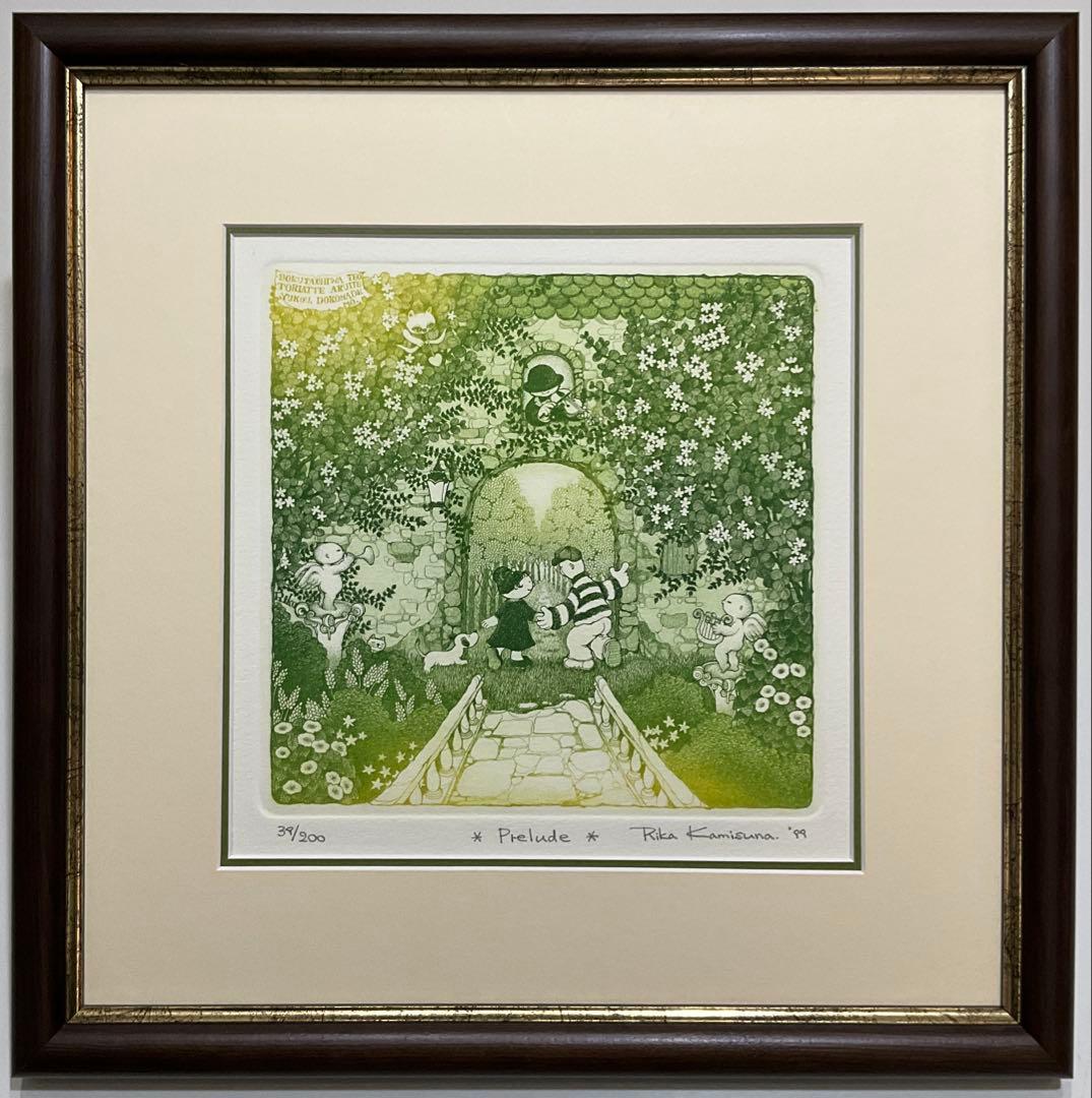 絵画・額縁・版画・上砂理佳・Prelude・エッチング・美術品・インテリア・雑貨